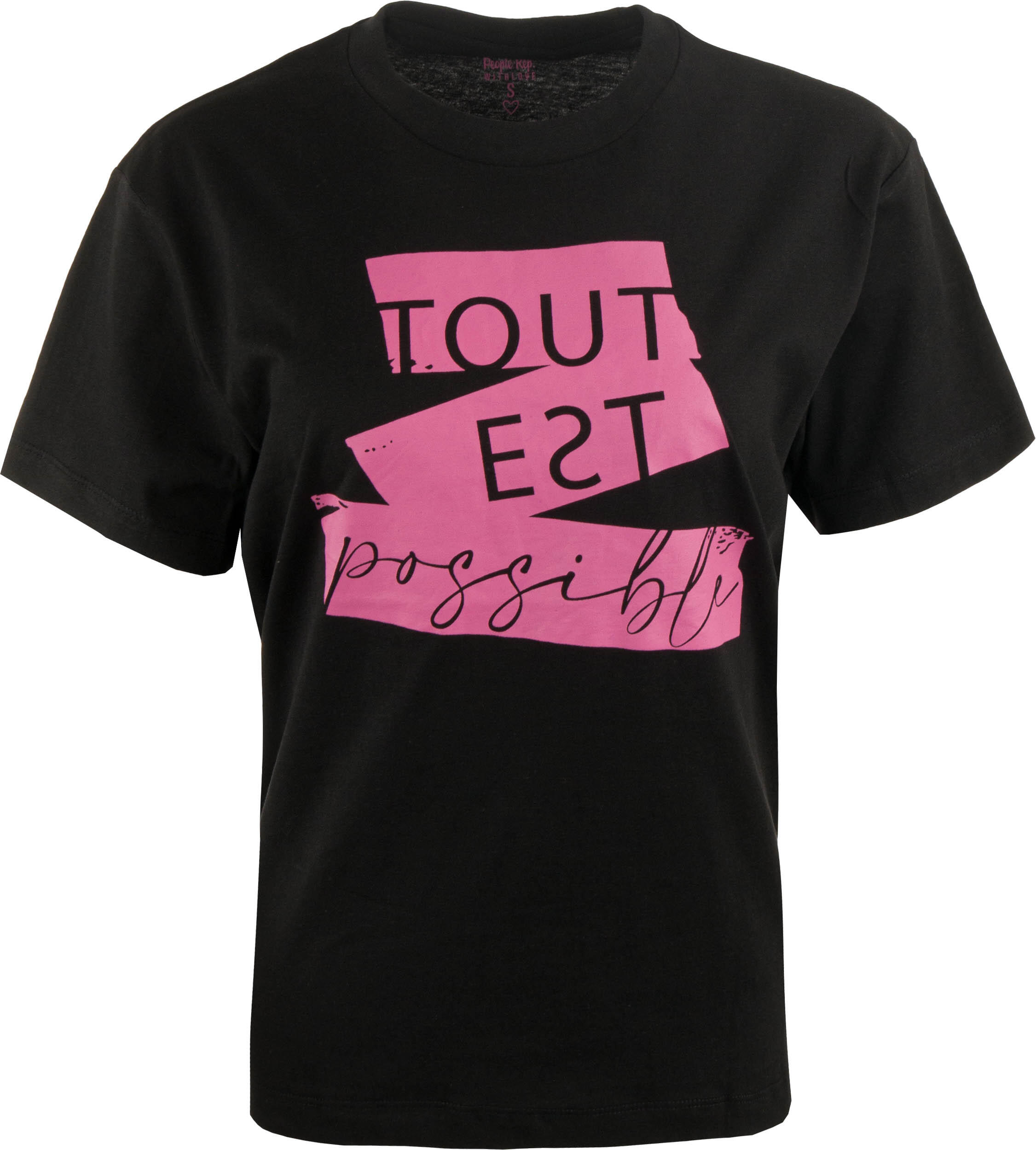 Zwart Dames T-shirt Minerva Comfort en Stijl van Zacht Katoen