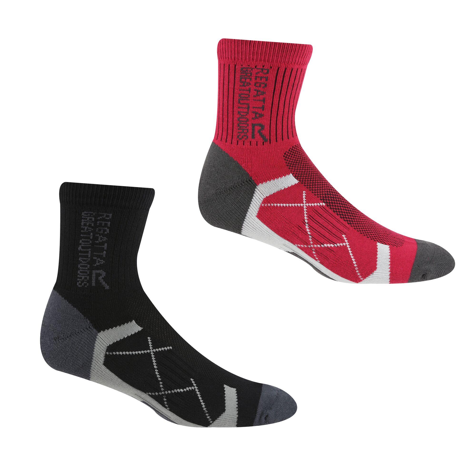 Regatta - Chaussette De Randonnée Regatta "outdoor Active Sock" 39 - 42 Rose - Chaussettes - Noir|rose - Decathlon