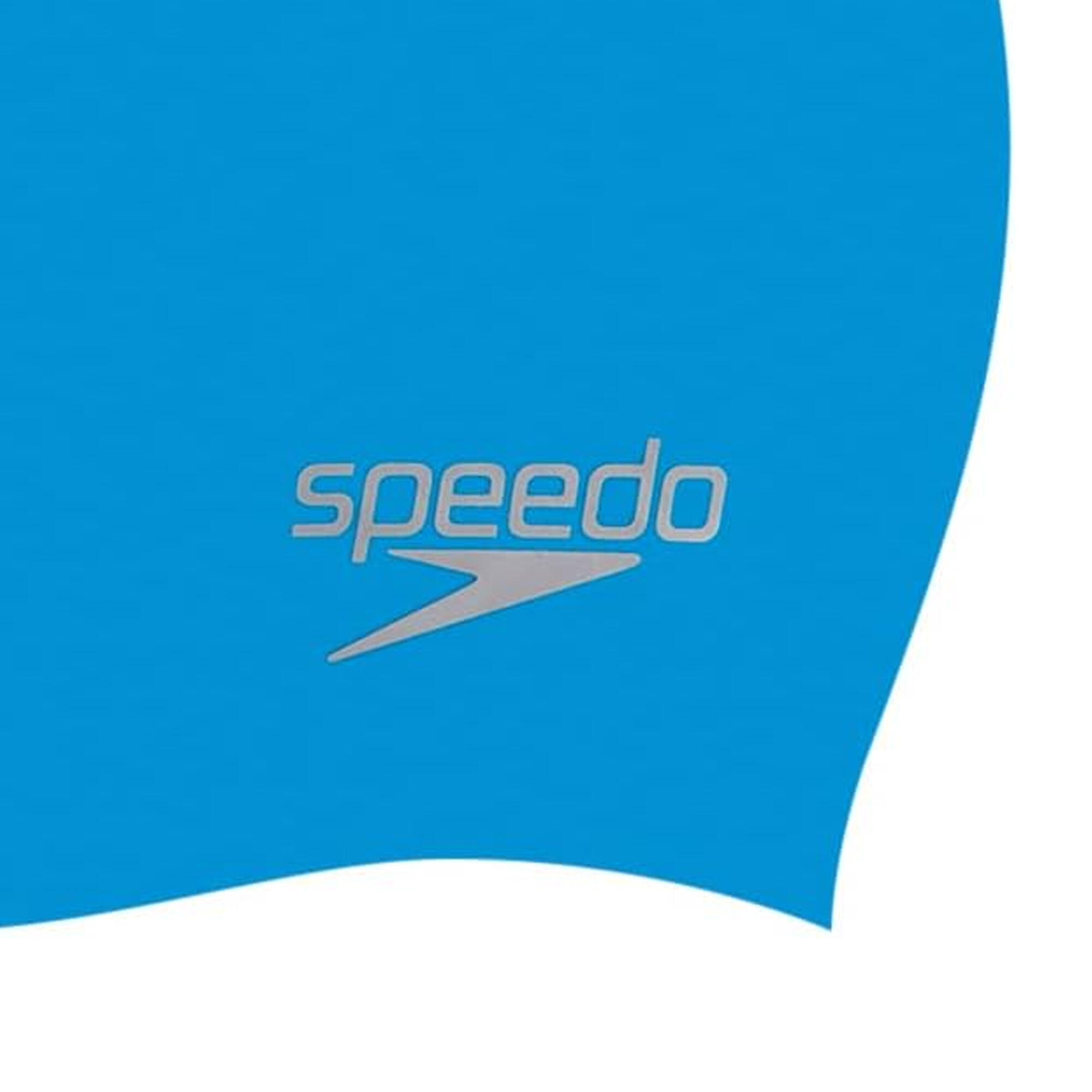 Unisex Adult 2024 Silicone Swimming Cap (Blue) 4/4