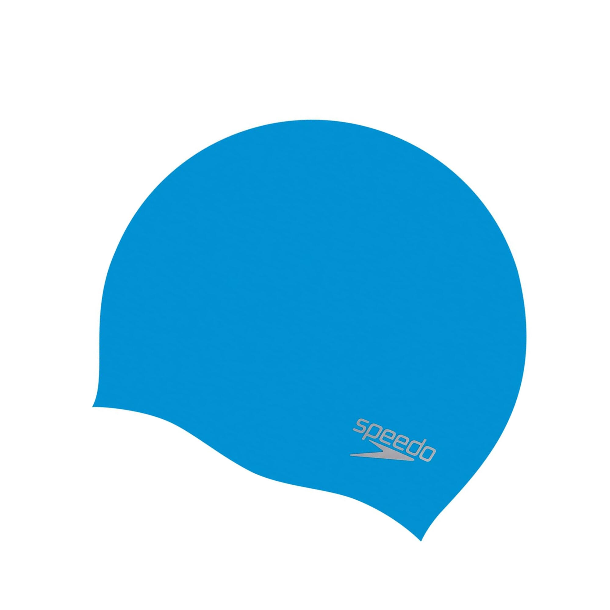 Unisex Adult 2024 Silicone Swimming Cap (Blue) 3/4