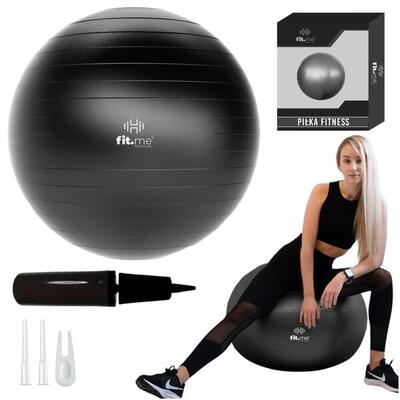 Piłka gimnastyczna fitness z pompką 65 cm Fit.me