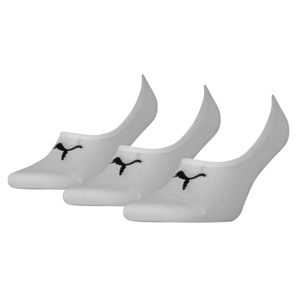 Socks Puma Footie 3 Pack, White, Unisex