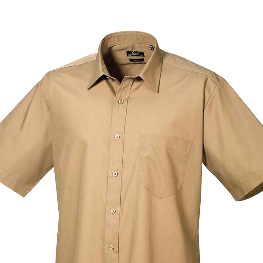 Camicia Maniche Corte Uomo Premier Poplin Kaki 2/3