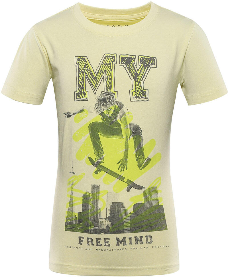 T-shirt Dziecięcy Nax Loreto 104-110 - Miękka Bawełna z Żywym Nadrukiem
