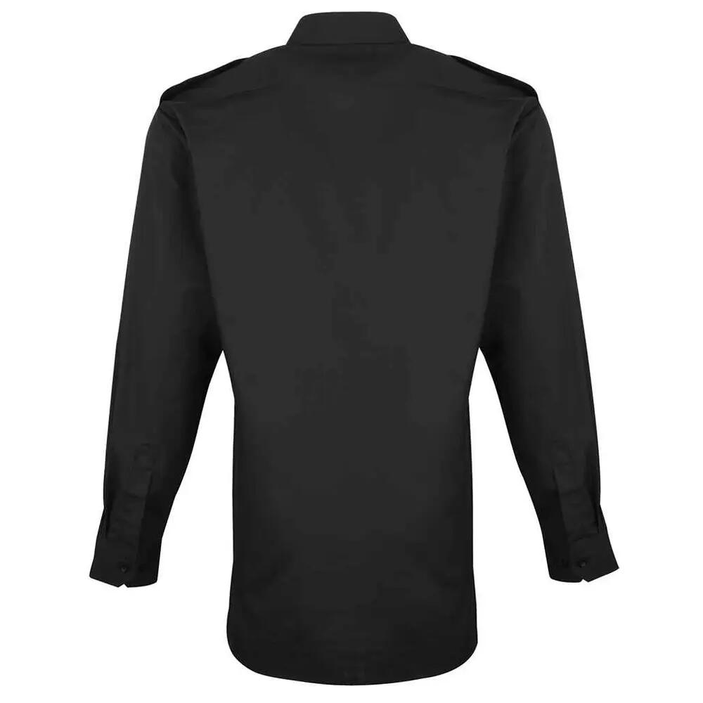 Camicia Da Pilota Manica Lunga Uomo Premier Nero 2/4