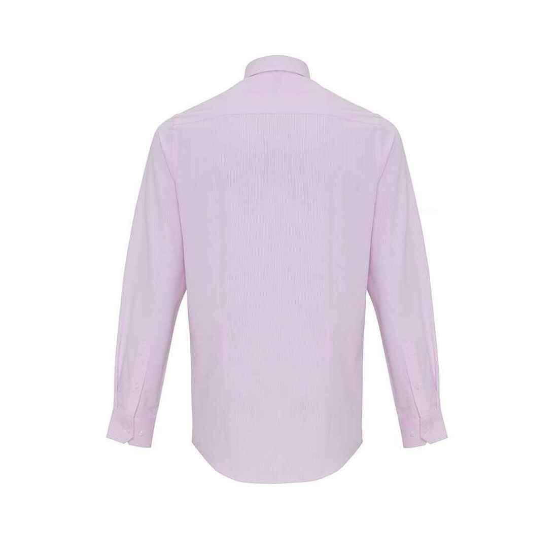 Camisa Oxford de riscas para homem Branco/rosa 2/3