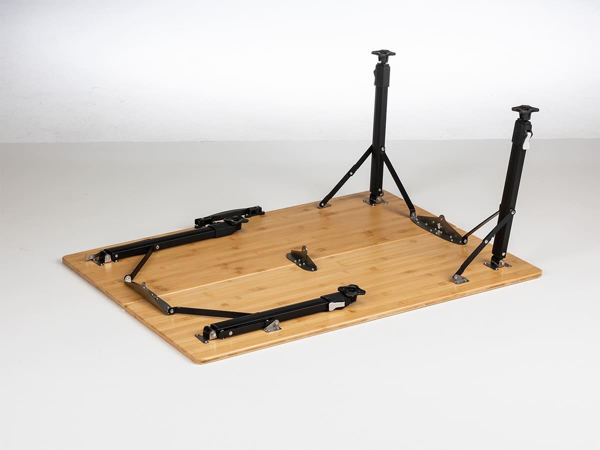 Recondicionado - Mesa de campismo Tobro - Mesa dobrável  - bambu  - 100x72x70cm 3/7
