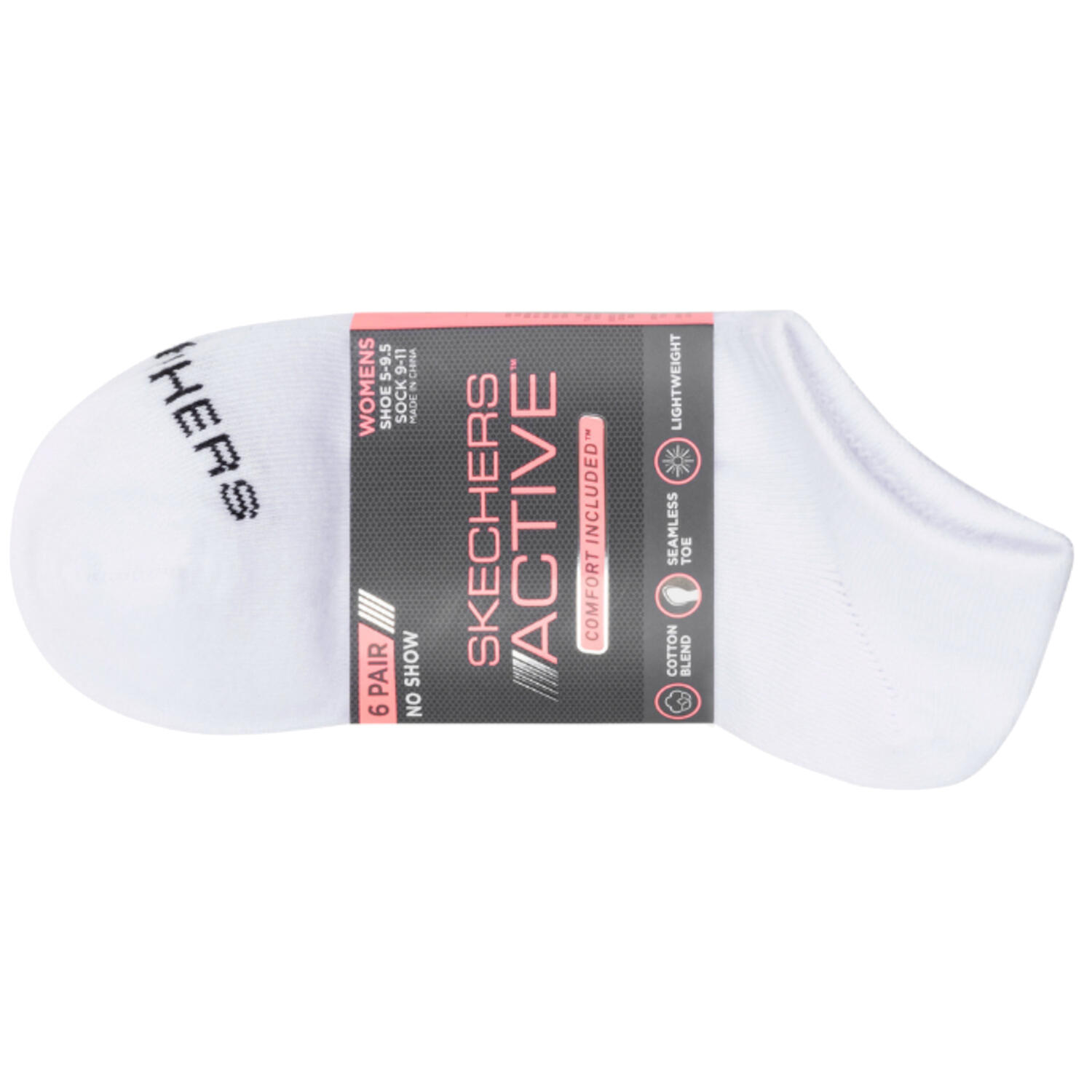 Skarpetki sportowe dla dorosłych  6pk Womens Cotton Nshw Blac 3/3