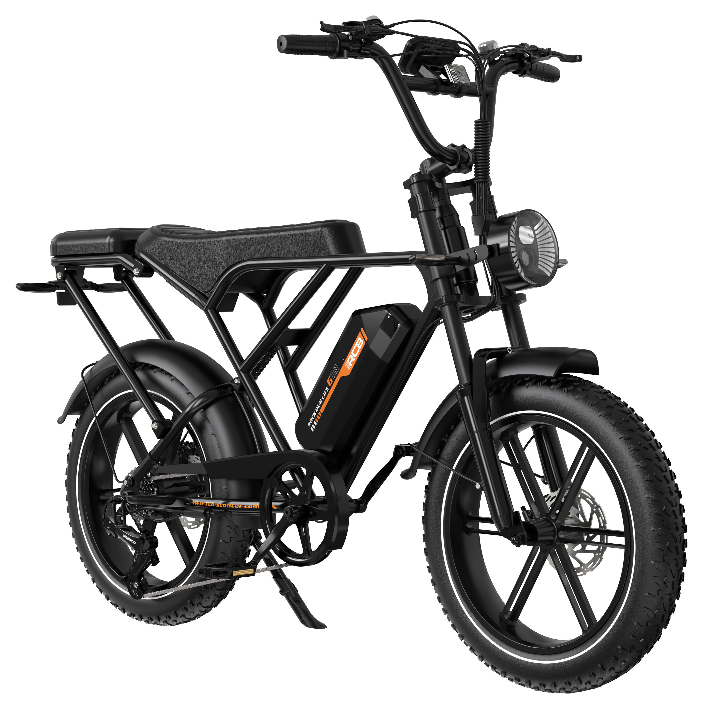 RCB Electric City Bikes G19 APP&NFC  4.0" x 20" E-bikes, 52-80 2/7