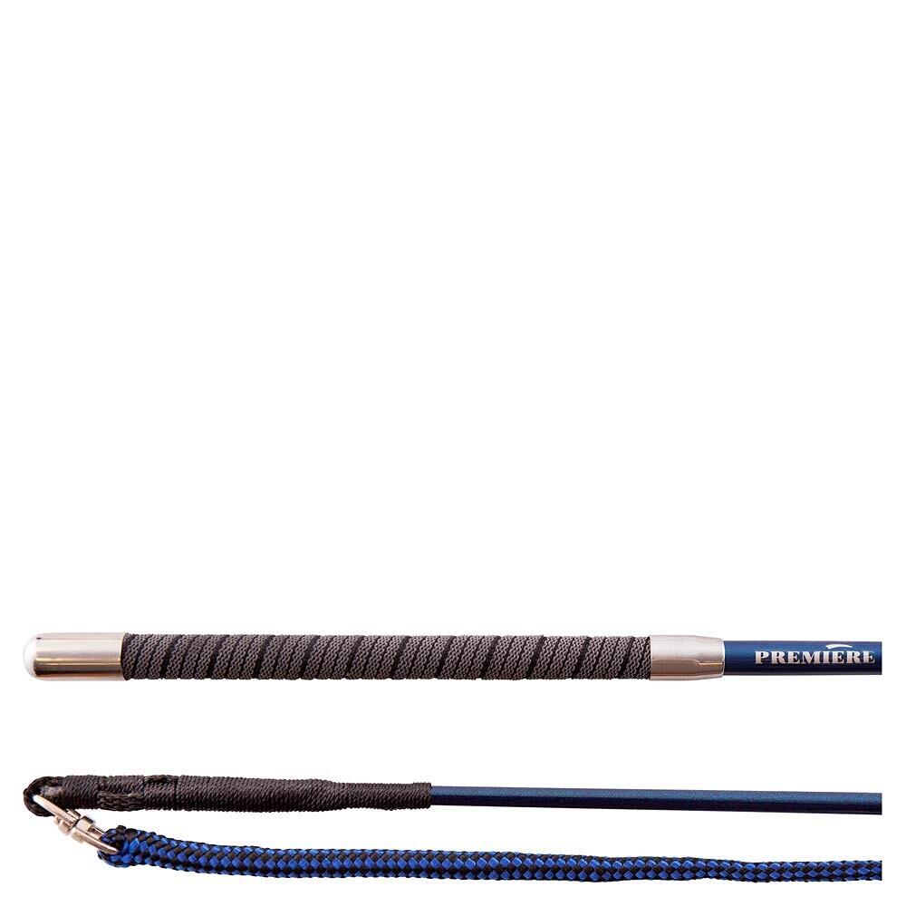 Premiere - Chambrière Équitation Metallic Carbon Avec Manche Antidérapante Premiere Leda - Chambrière - Bleu - 180 Cm - Decathlon