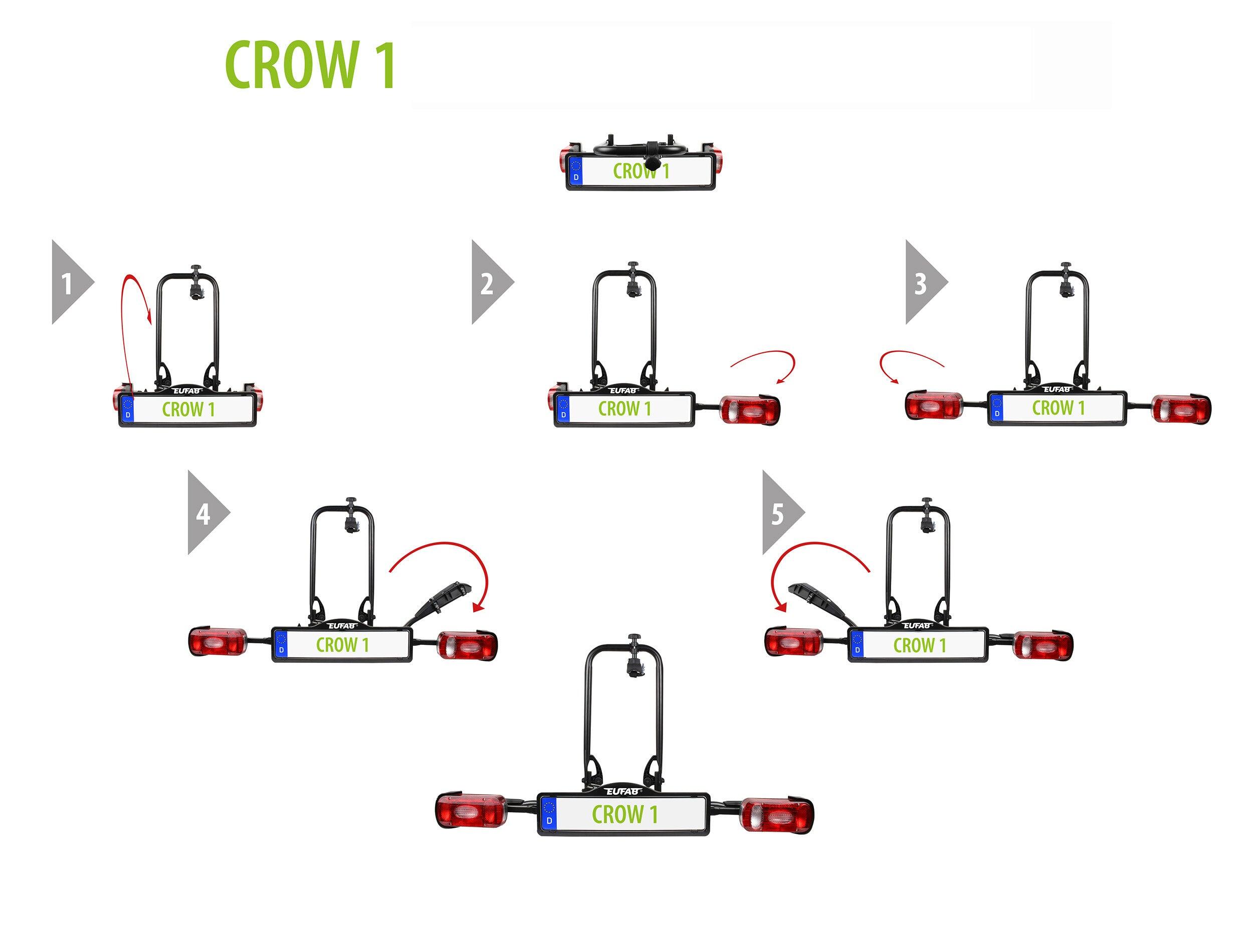 PORTE-VÉLOS 1 VÉLOS SUR ATTELAGE CROW 1 - EUFAB 7/7