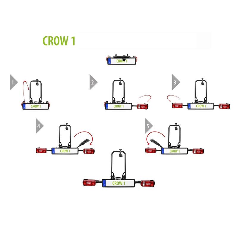 PORTE-VÉLOS 1 VÉLOS SUR ATTELAGE CROW 1 - EUFAB