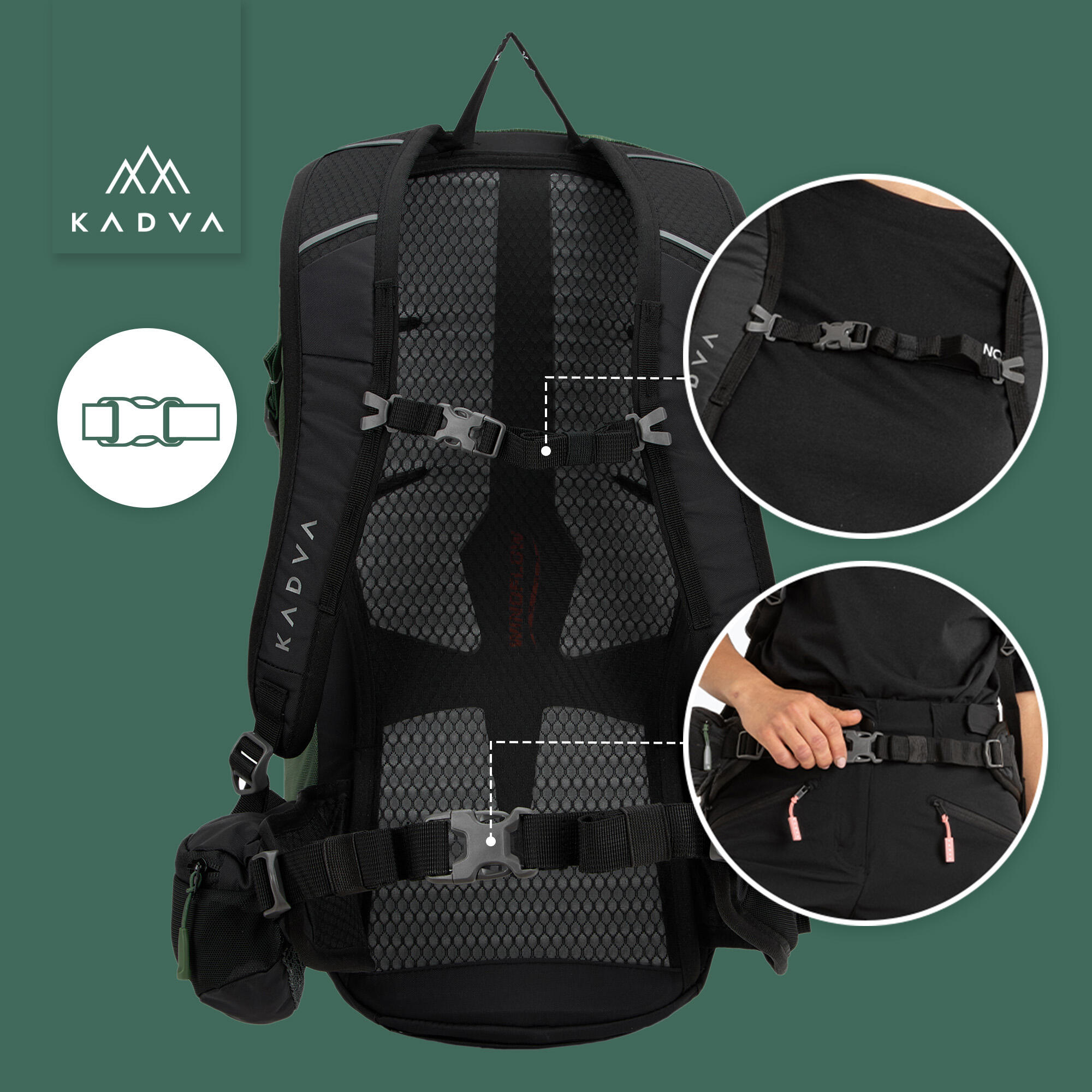 Mochila de turismo KADVA Escapada 30 l 4/7