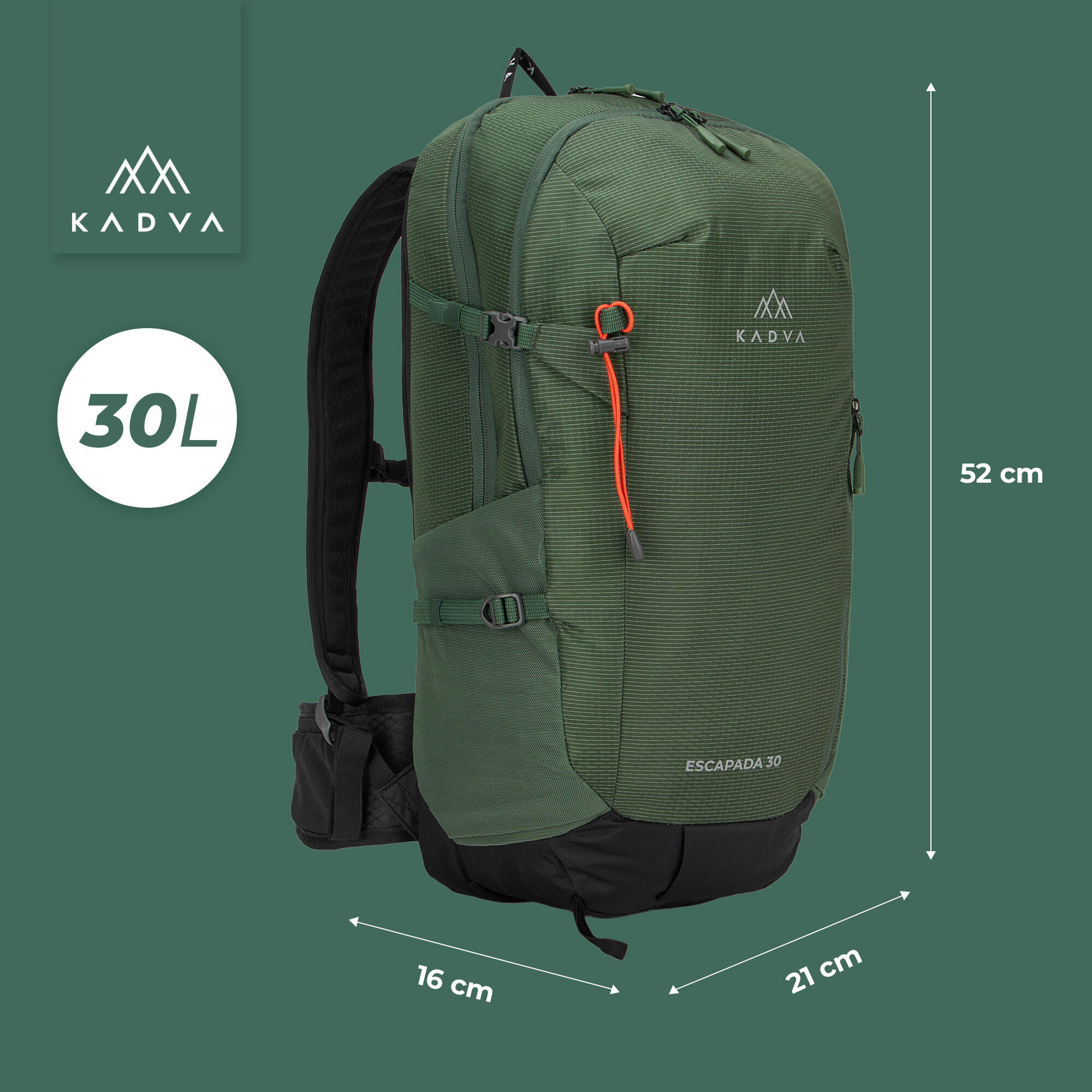 Mochila de turismo KADVA Escapada 30 l 2/7