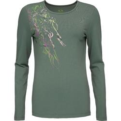 T-shirt femme LOAP Abmora manches longues, S, vert