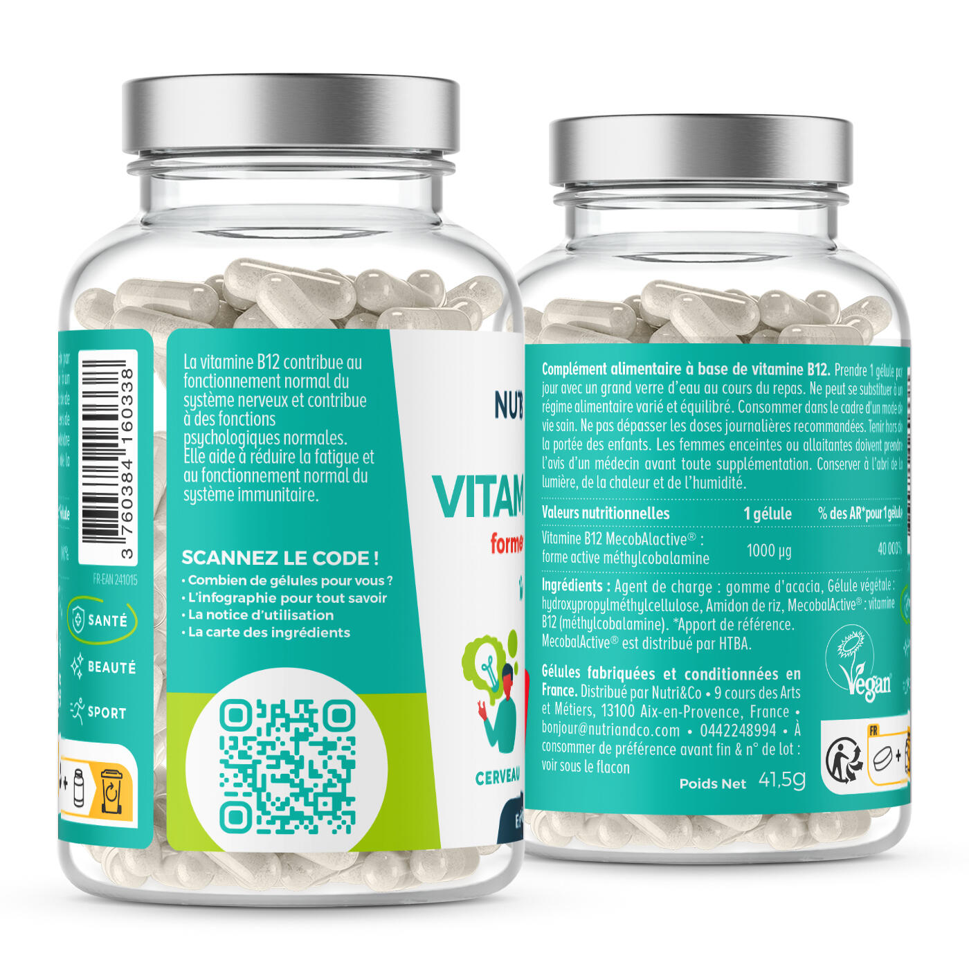 Vitamine B12 Vegan - Énergie - 120 gélules 2/4