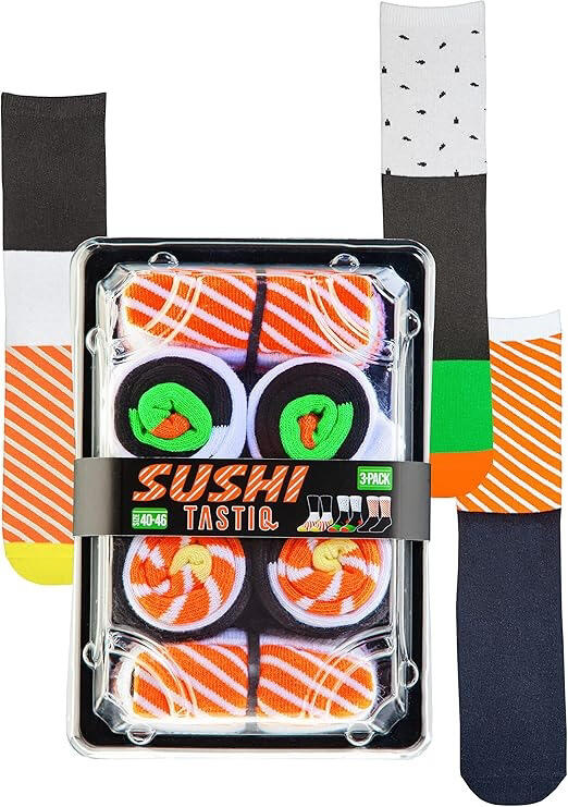Tastic Unisex Skarpetki Sushi 3-pak Rozmiar 40-46