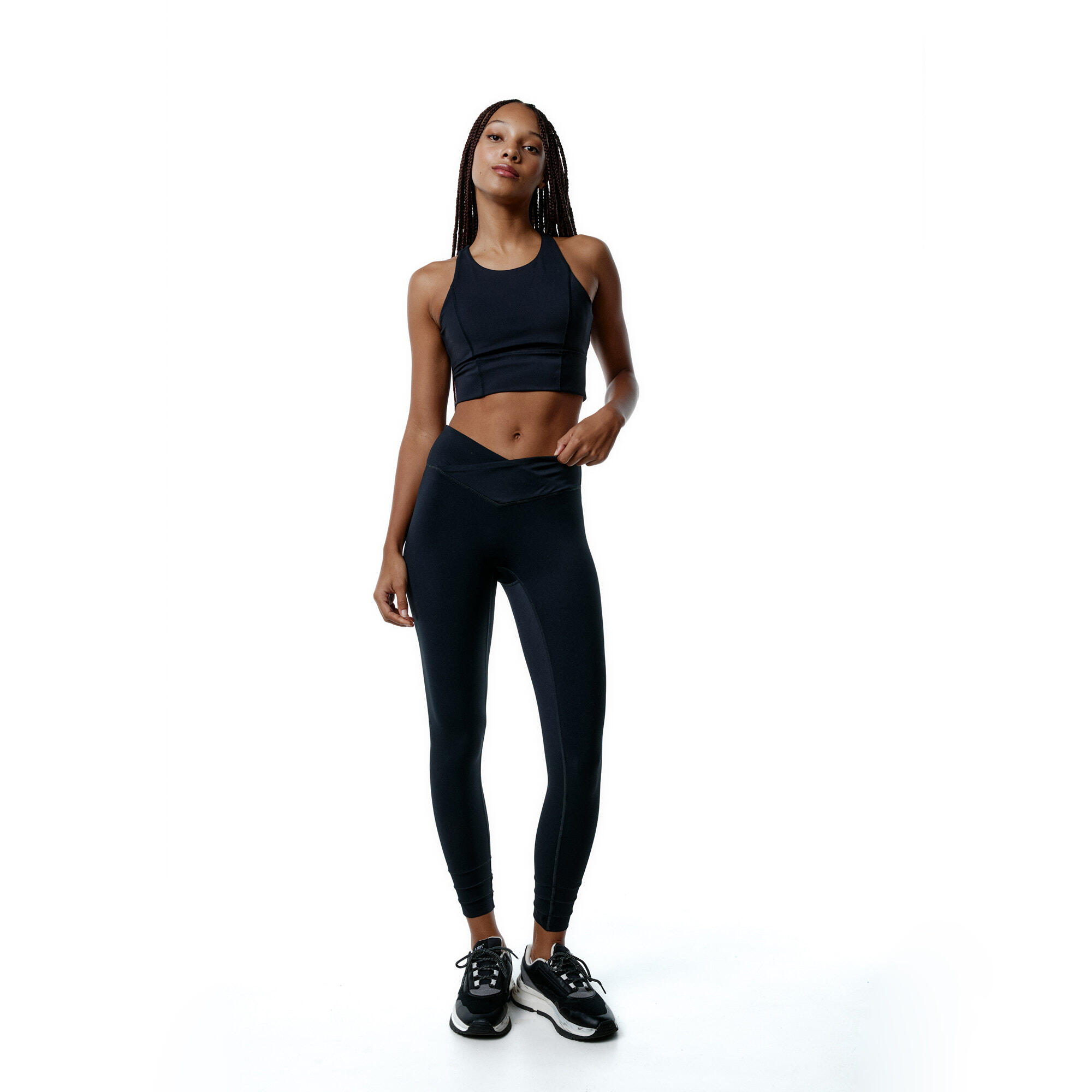 Black Limba - Ensemble De Sport Top+legging Diardi & Ica Compressive Pour Femmes Black Limba - Survêtement - Noir - Decathlon