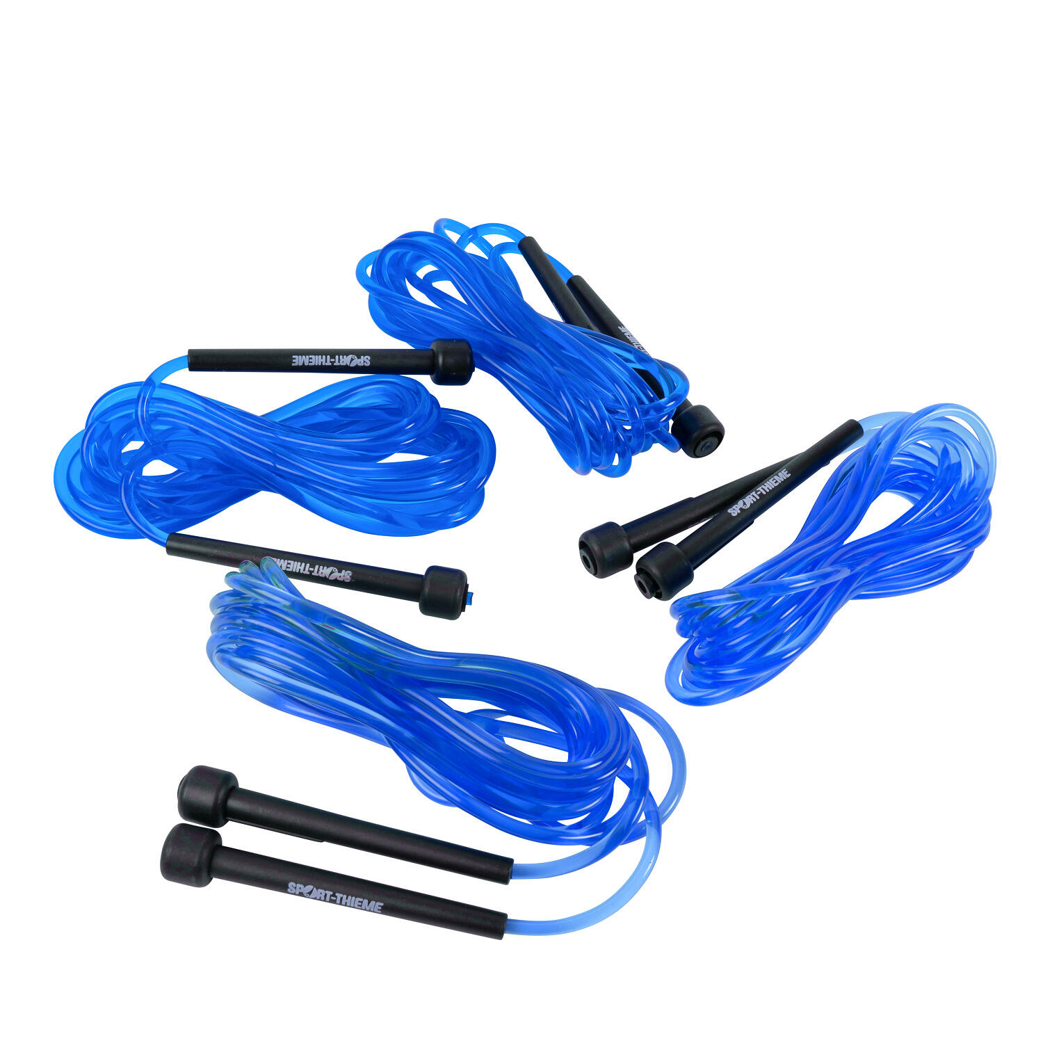 Springseil Double-Dutch Neonblau Kunststoff Fitnesstraining Unisex Neonblau 2/4