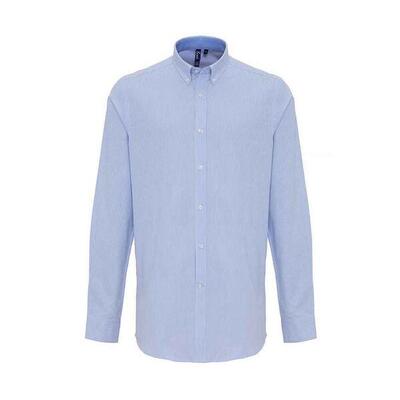 Heren stripe oxford overhemd (wit/roze)