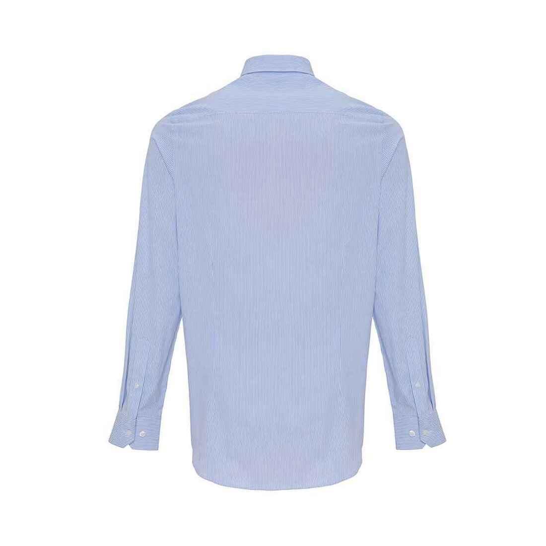 Camisa Oxford de riscas para homem Branco/Oxford Blue 2/3