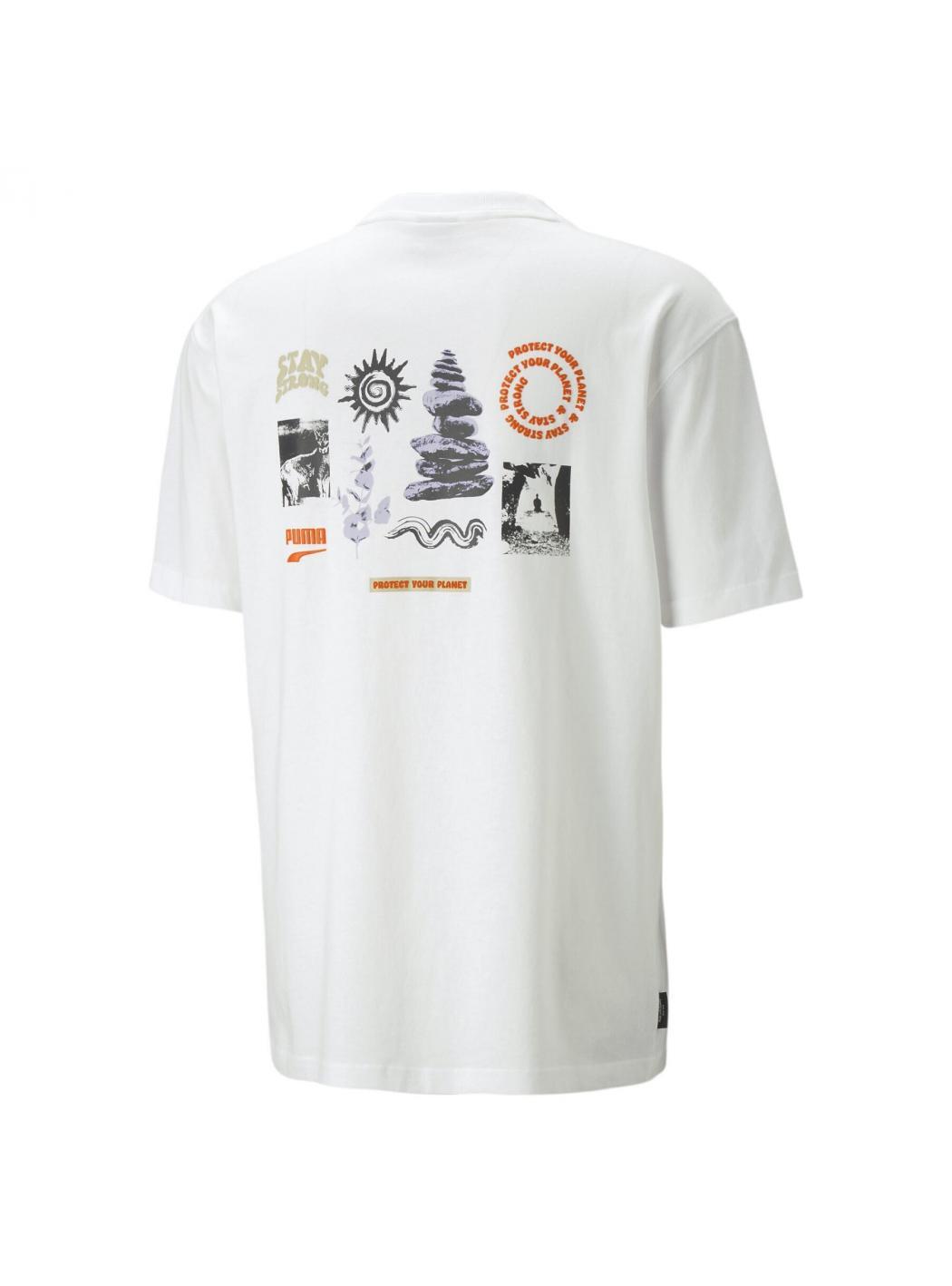 Camiseta gráfica Puma Downtown para homens - essencial 2/5