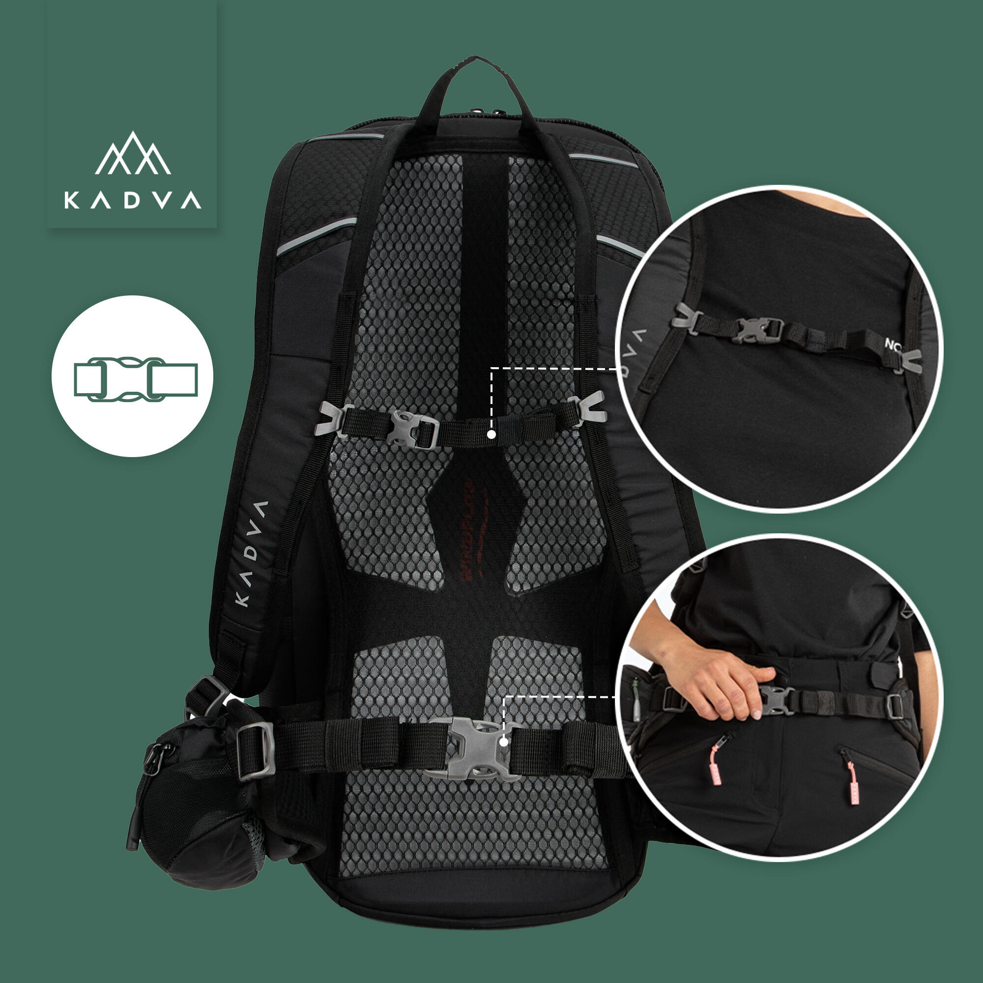 Mochila de turismo KADVA Escapada 30 l 4/7