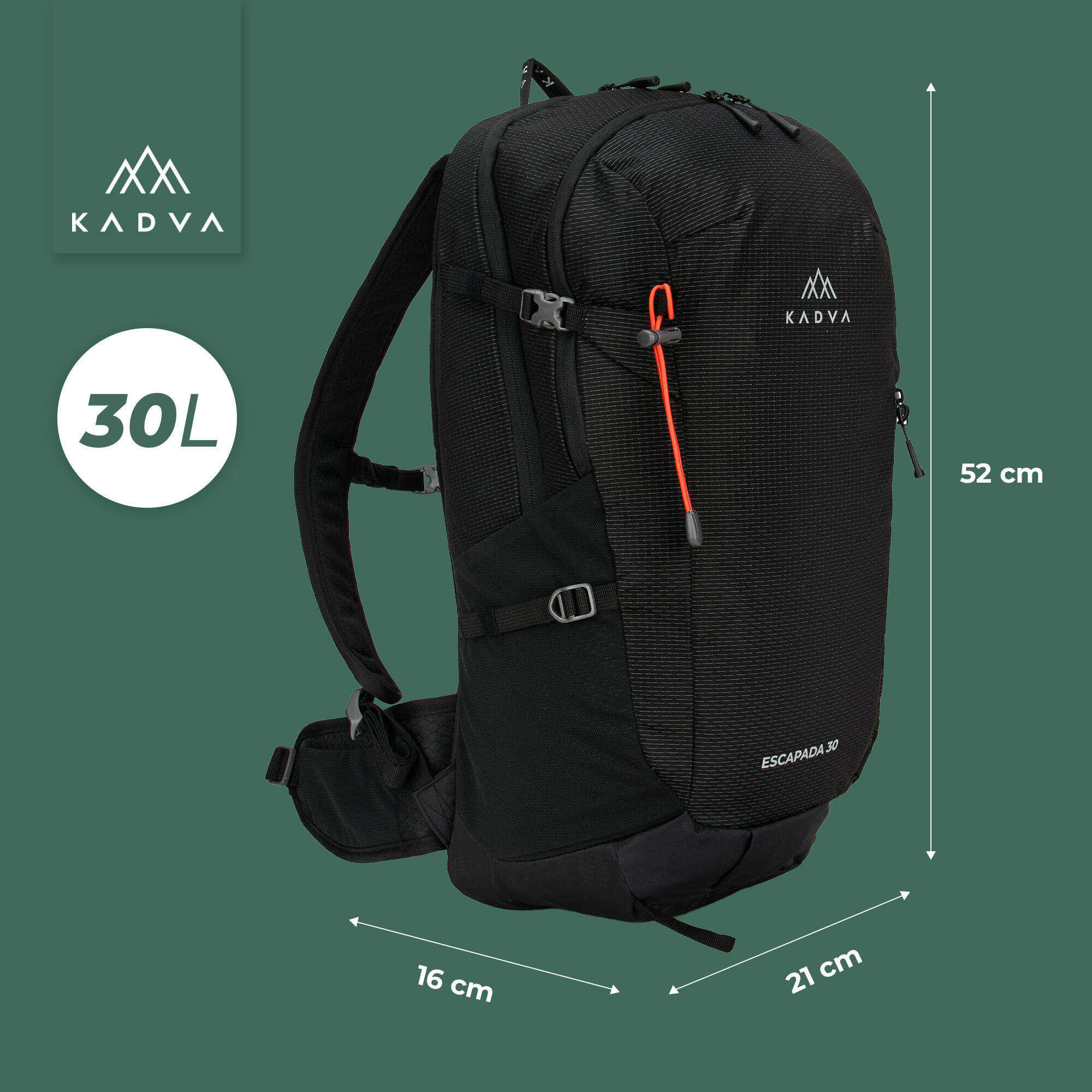 Mochila de turismo KADVA Escapada 30 l 2/7
