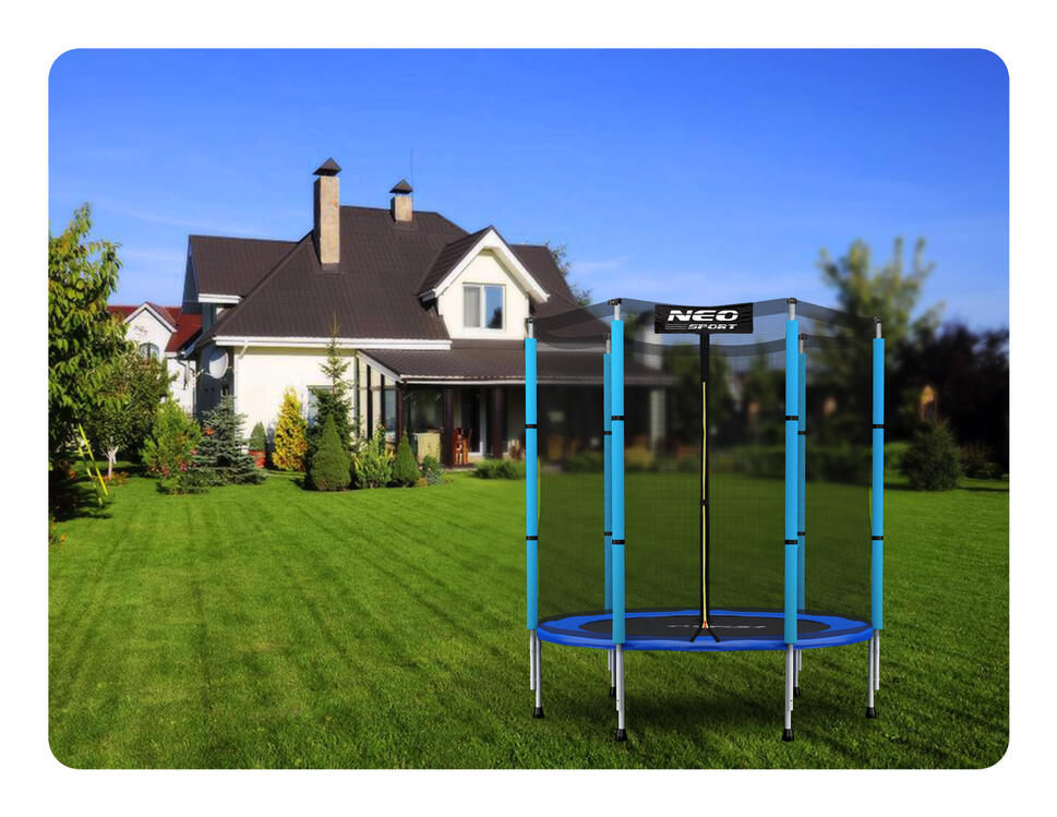 Trampolina ogrodowa Neo-Sport NS-04Z200F dla dzieci 140 cm 4,5ft