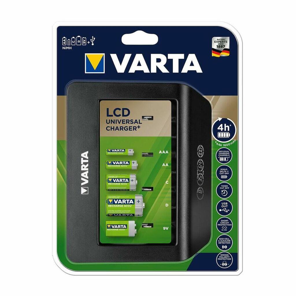 Battery charger Varta LCD Universal Charger+ Plug EU