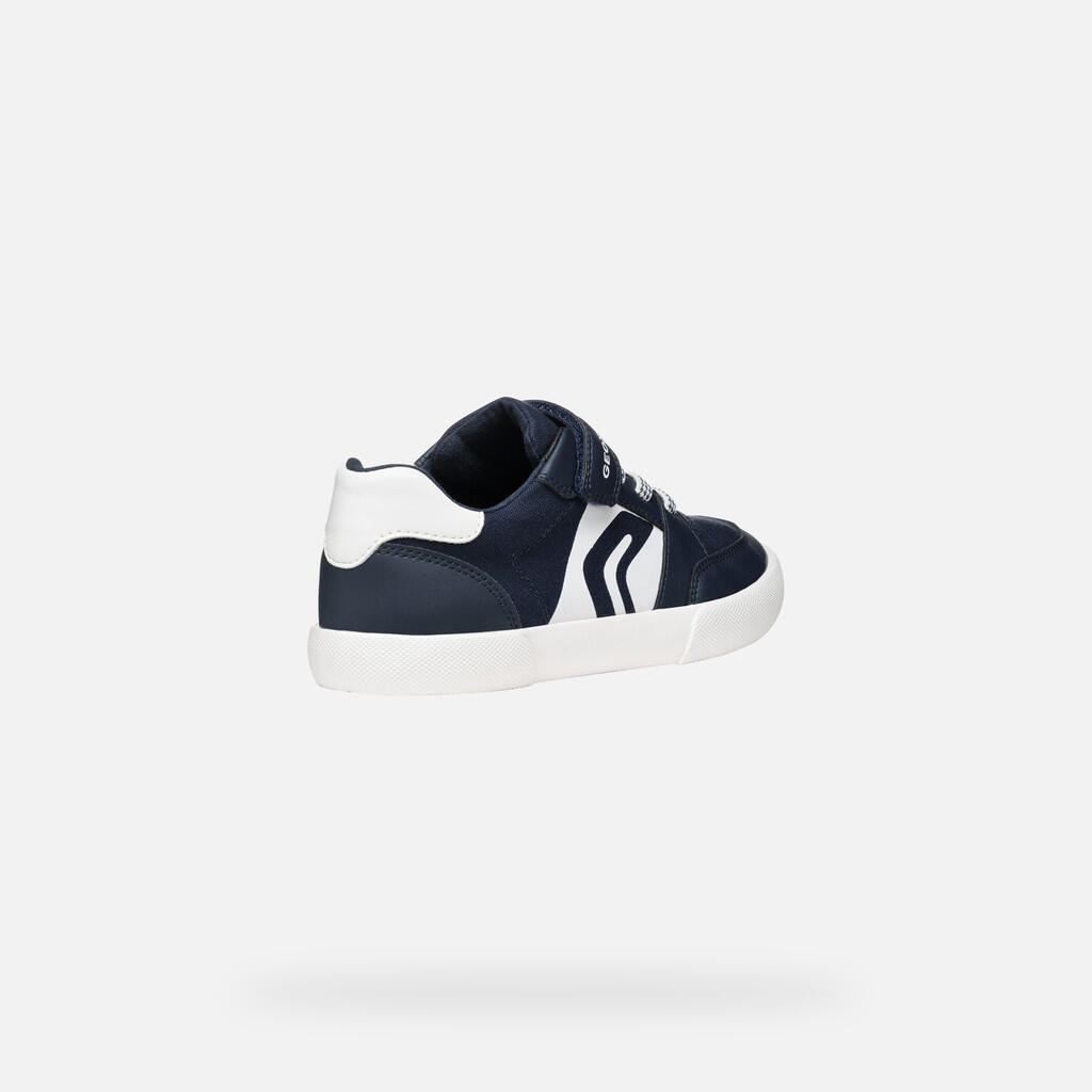 Baskets Garçon J GISLI BOY Bleu Marine/Blanc 6/7