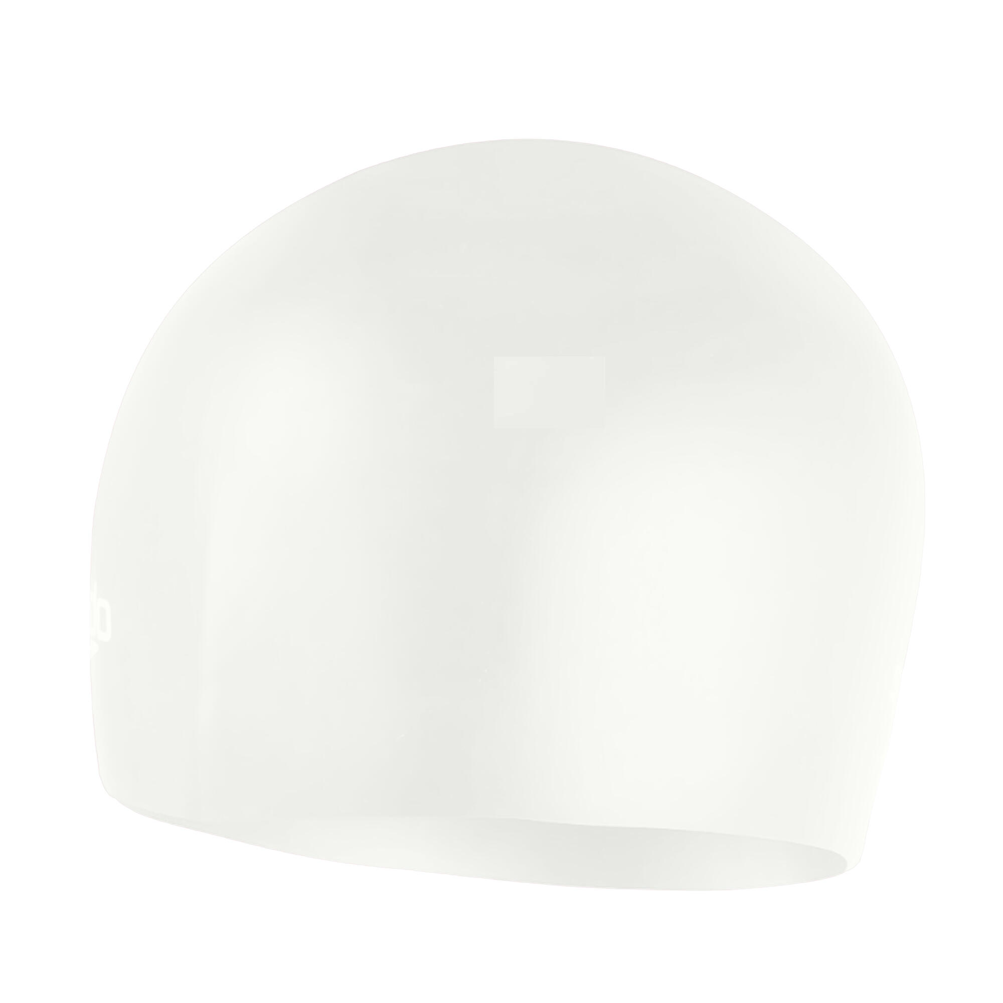 Unisex Adult 2024 Silicone Swimming Cap (White) 3/4