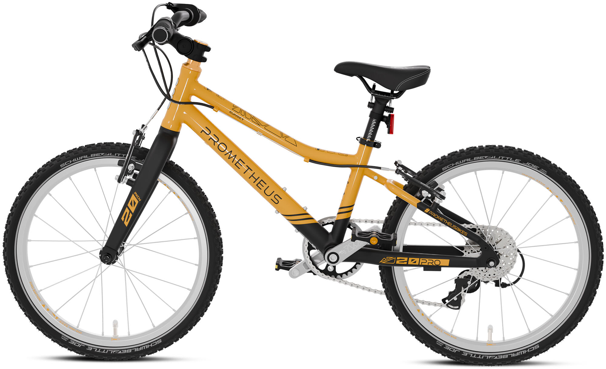 Kinderfahrrad 20 Zoll ab 6 Jahre Superleicht 7 Gang Fahrrad Orange Schwarz 6/7