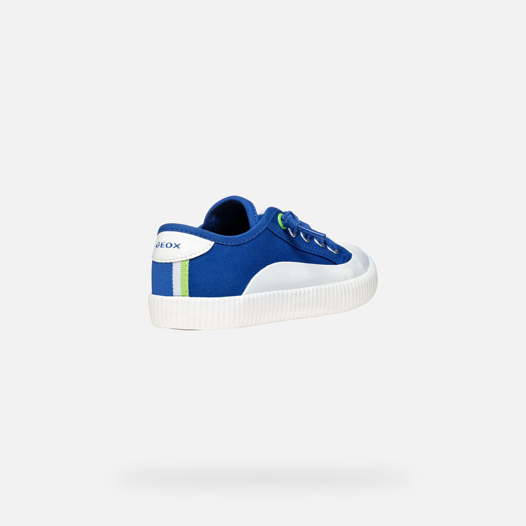 Baskets Garçon J TIPPESTE BOY Bleu Roi/Lime 6/7