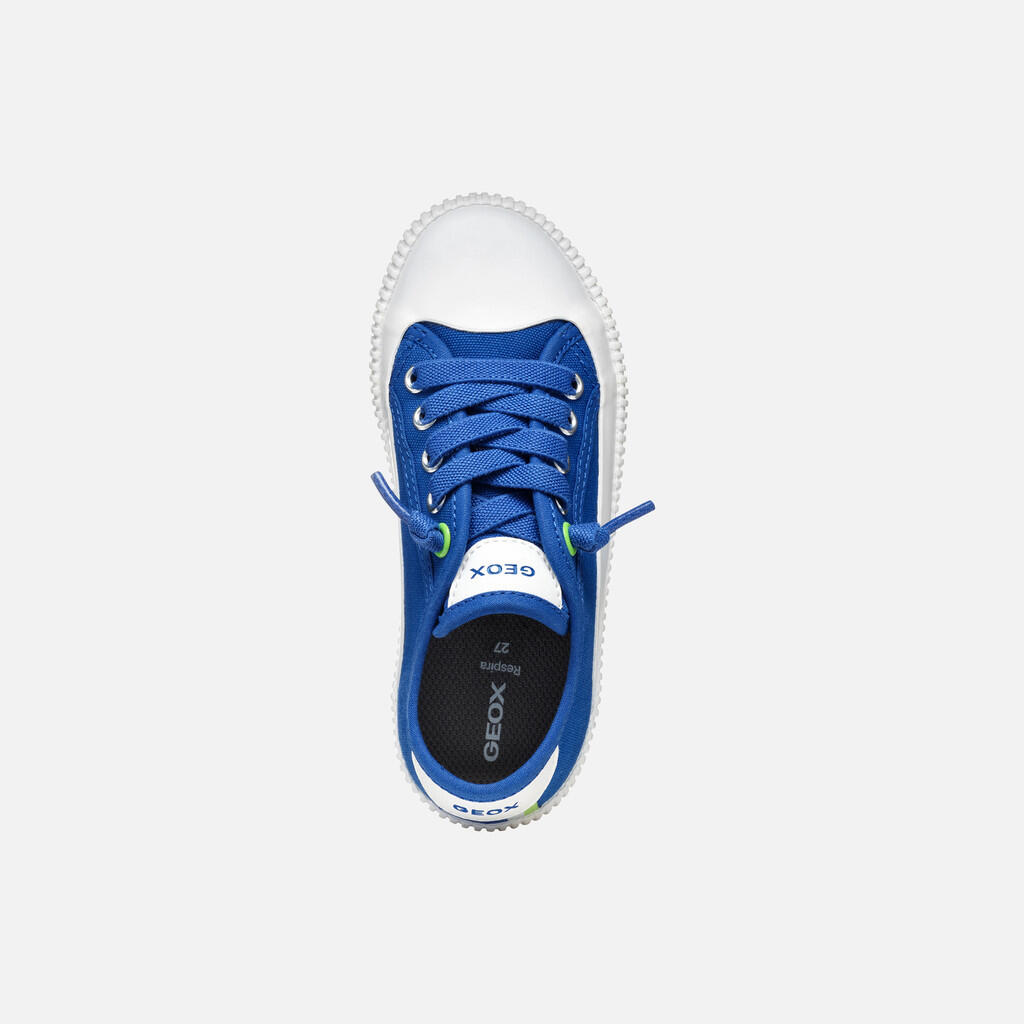 Baskets Garçon J TIPPESTE BOY Bleu Roi/Lime 7/7