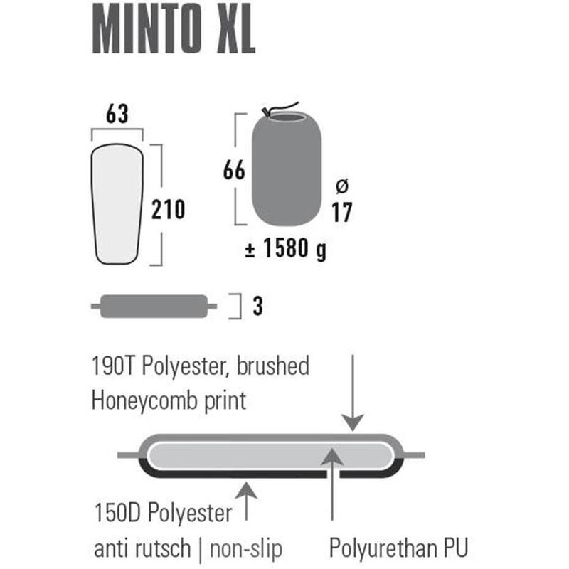 Covoraș autogonflabil Minto XL High Peak, covoraș termic cu autoumflare