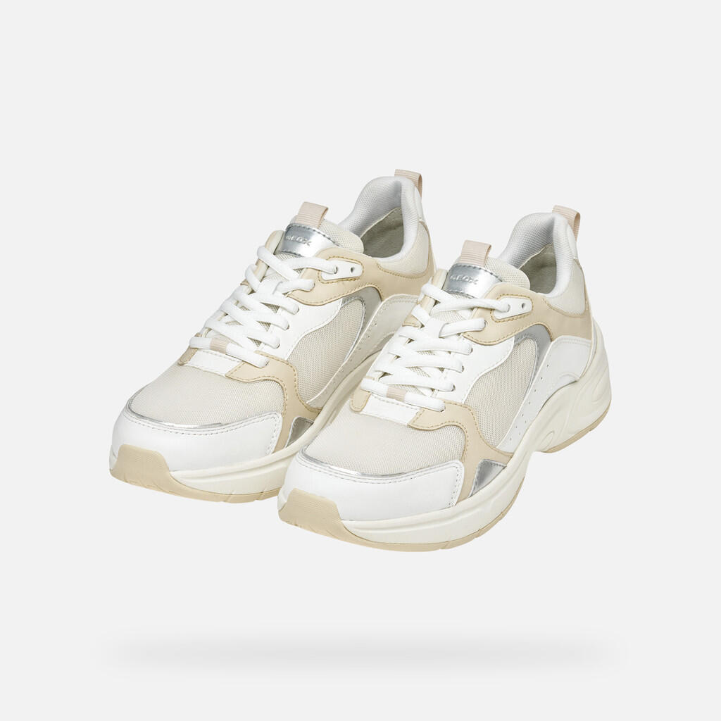 Baskets Femme D ZARVIA Blanc/Blanc Cassé 4/7