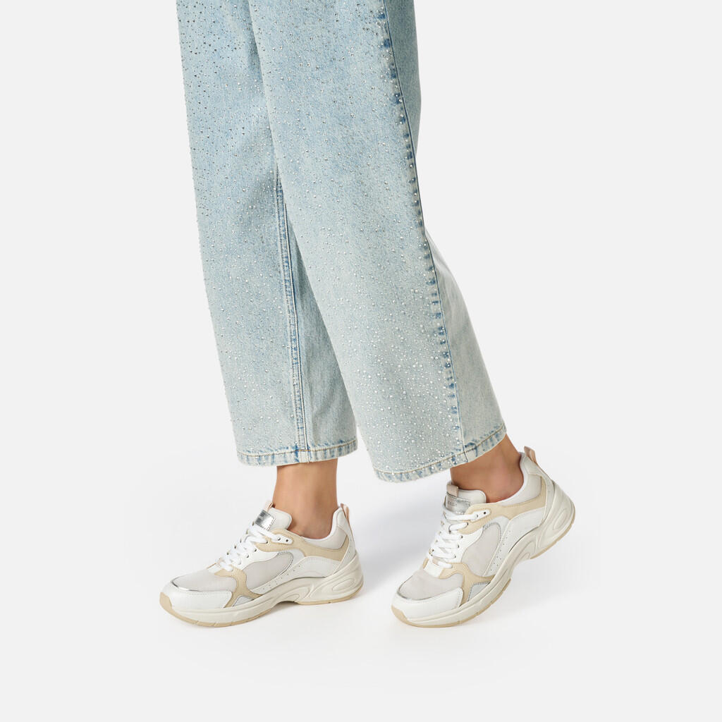 Baskets Femme D ZARVIA Blanc/Blanc Cassé 3/7