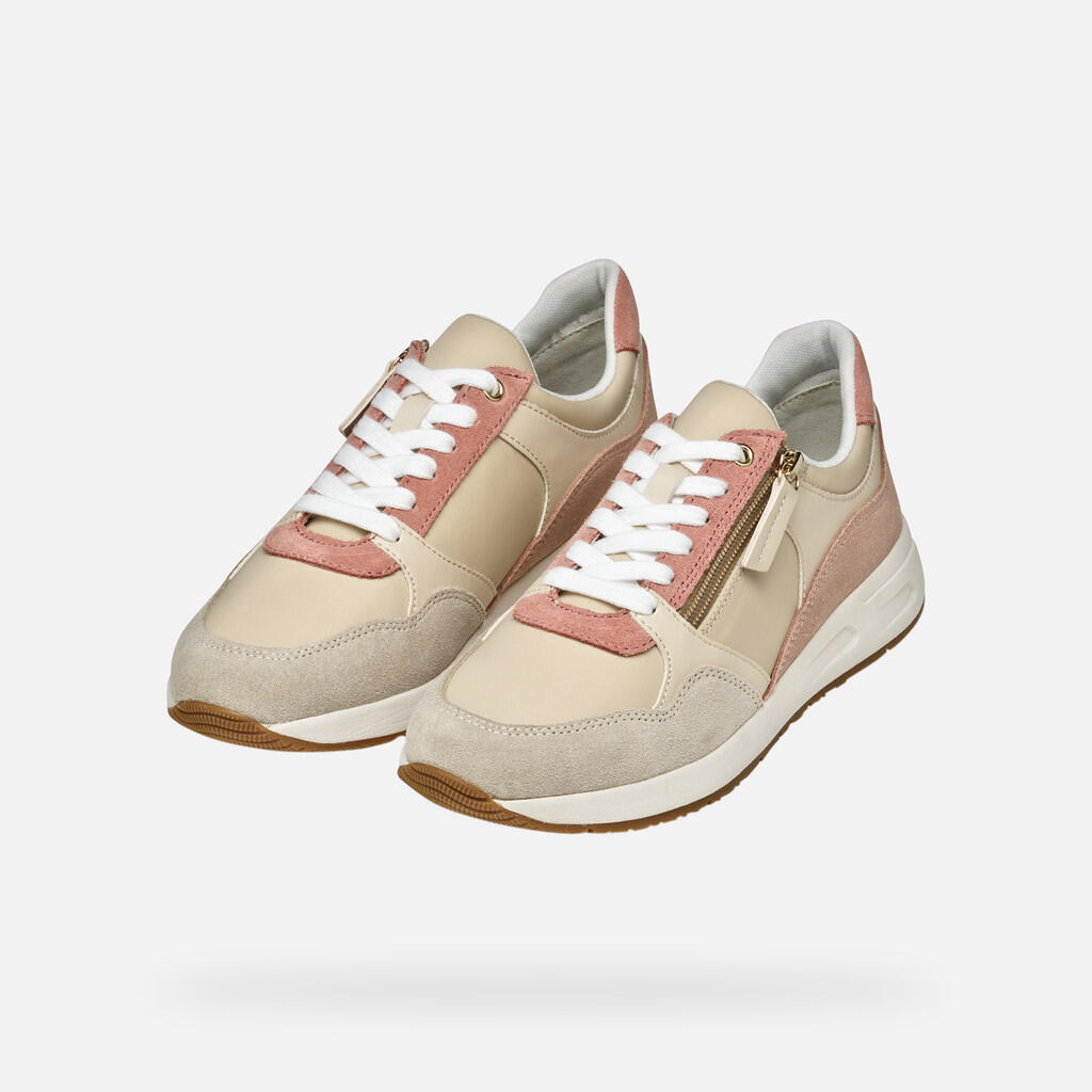 Baskets Femme D BULMYA Blanc Cassé/Beige Clair 4/7