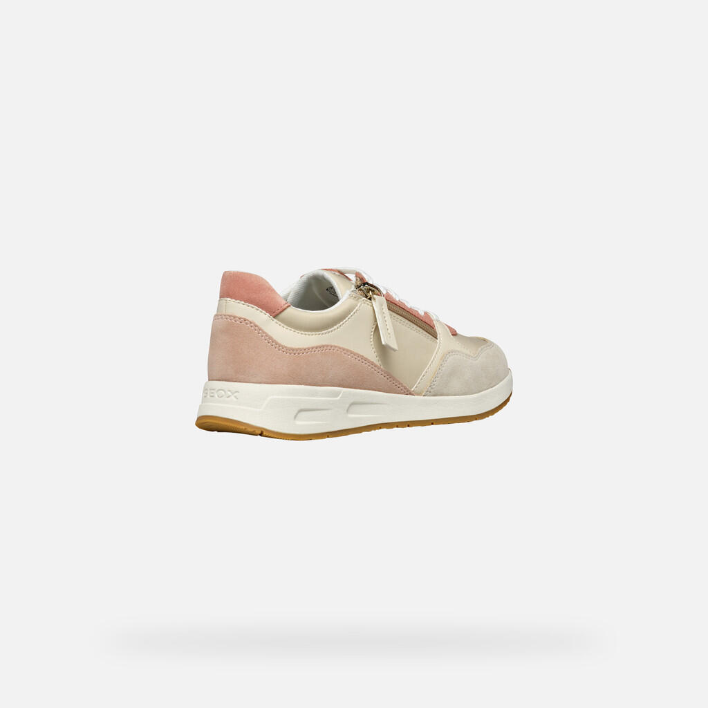 Baskets Femme D BULMYA Blanc Cassé/Beige Clair 7/7