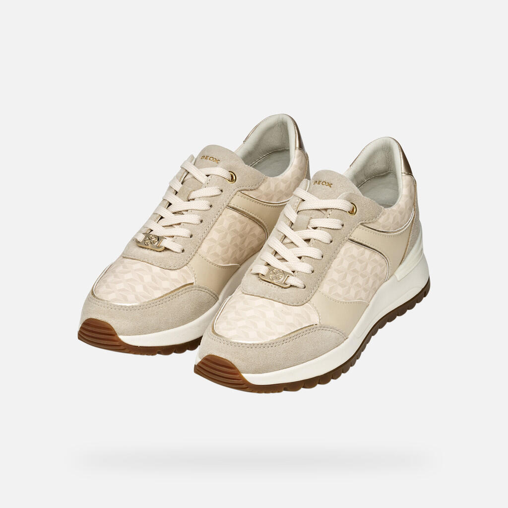 Baskets Femme DESYA WOMAN Blanc Cassé/Beige Clair 4/7