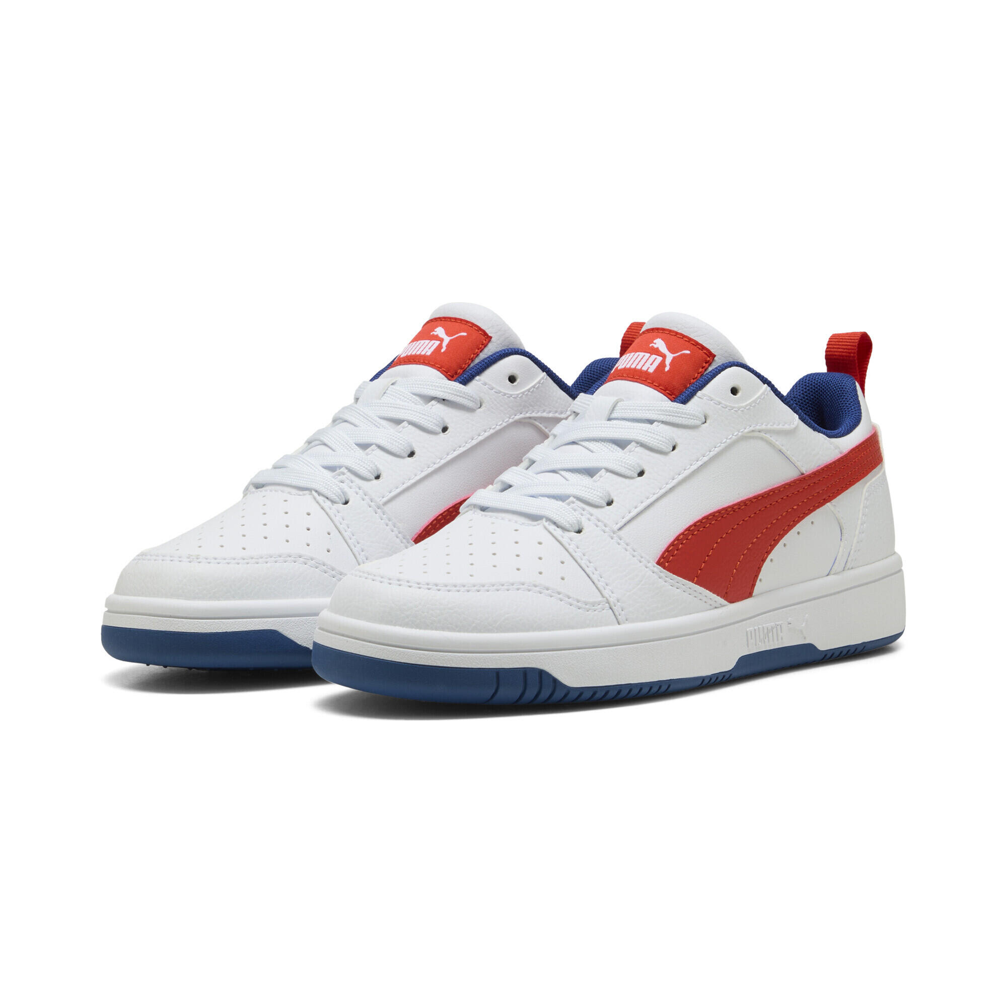 PUMA Sneaker Rebound V6 Lo da ragazzi PUMA White Fierce Red Clyde Royal Blue