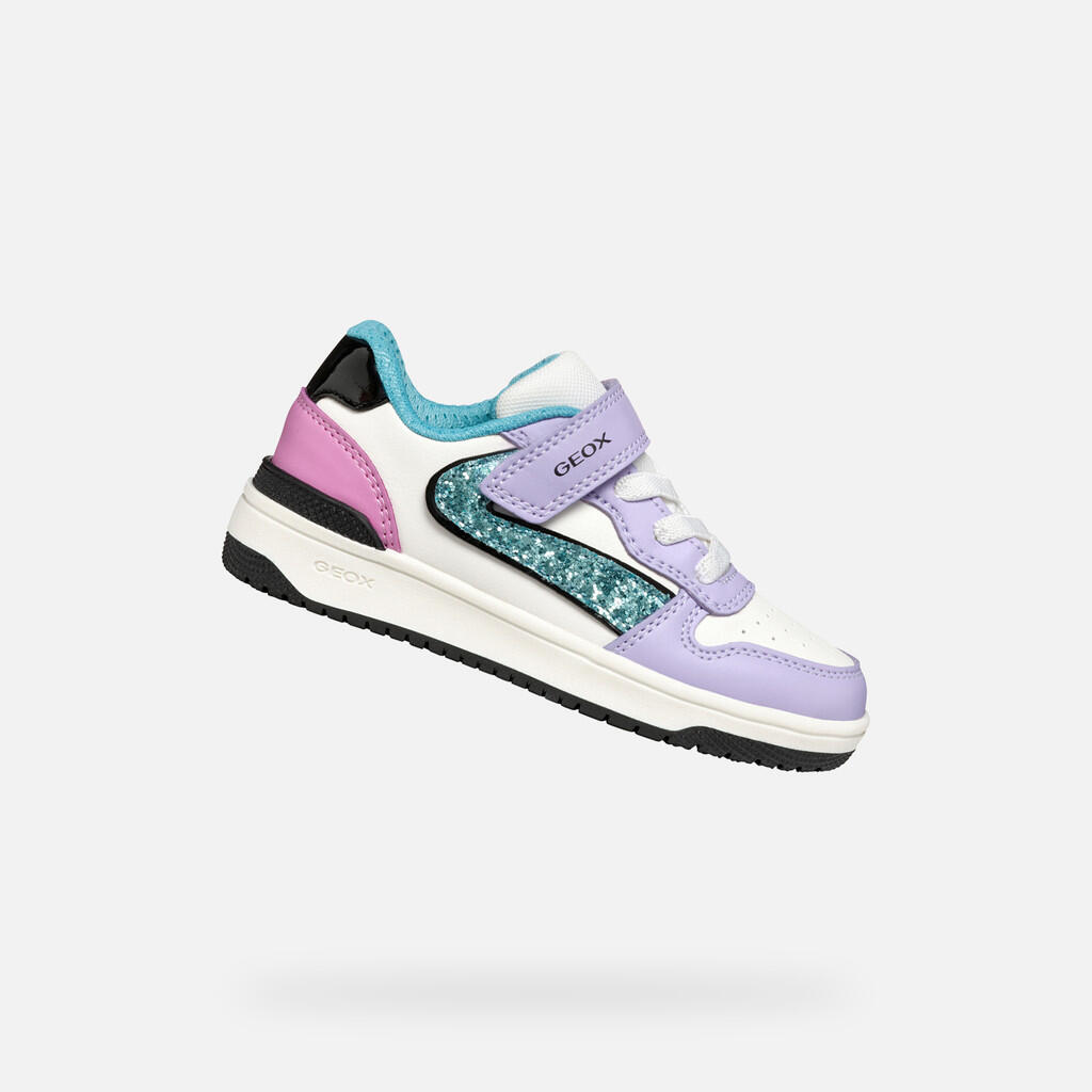 Geox - Baskets Fille J Washiba Girl Lilas/turquoise - Chaussures De Sport - Bleu|rose - Decathlon