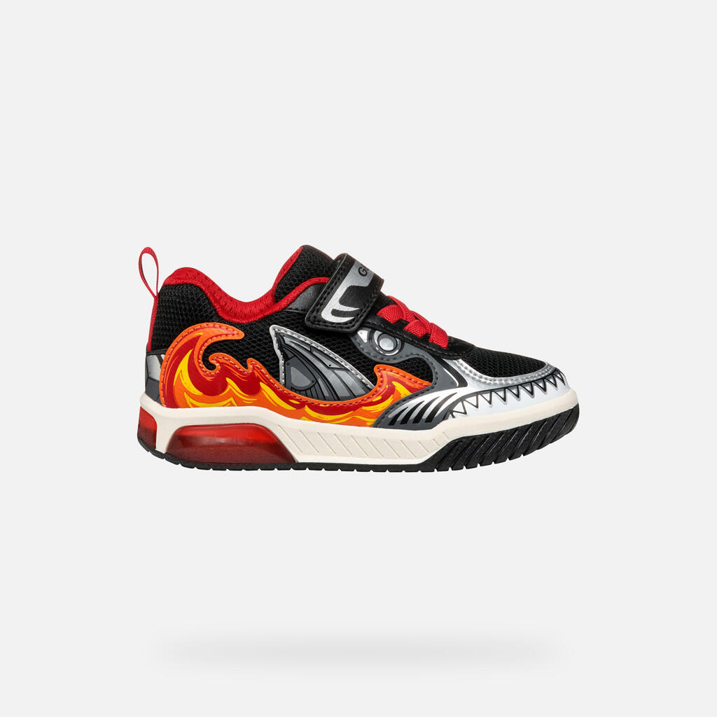 Baskets Garçon INEK BOY Noir/Rouge 2/7