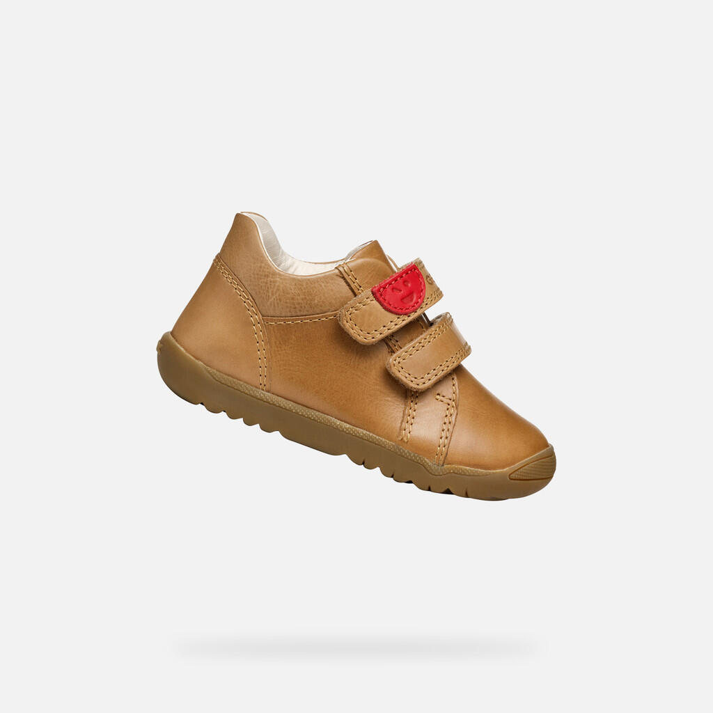 Geox - Premiers Pas Bébé Garçon B Macchia Boy Caramel - Chaussures De Sport - Beige|marron - 22 - Decathlon
