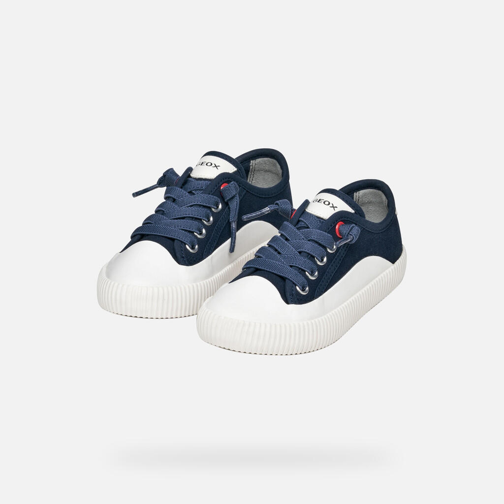 Baskets Garçon J TIPPESTE BOY Bleu Marine/Blanc 3/7