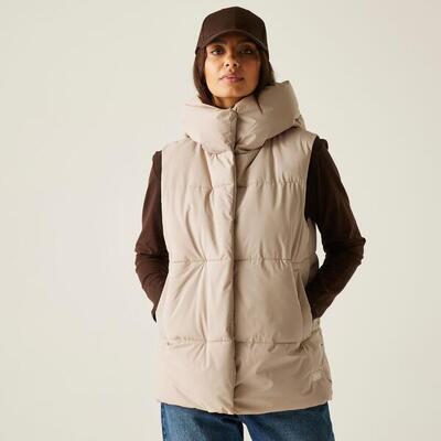 Gilet imbottito leggero da donna Kelse con cappuccio