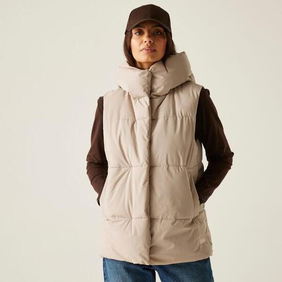 Gilet imbottito leggero da donna Kelse con cappuccio