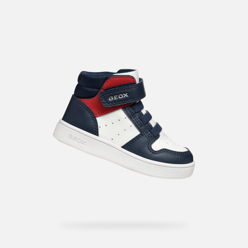 Geox - Baskets Bébé Garçon B Eclyper Boy Blanc/bleu Marine - Chaussures De Sport - Blanc|bleu - 21 - Decathlon