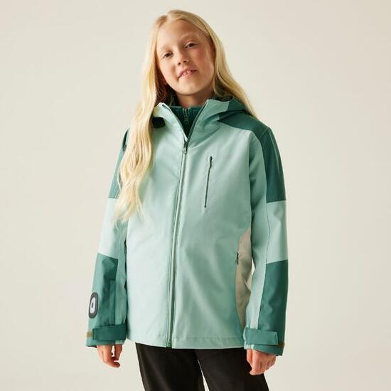 Giacca impermeabile traspirante ed elasticizzata Trekktain 3 in 1 da bambini